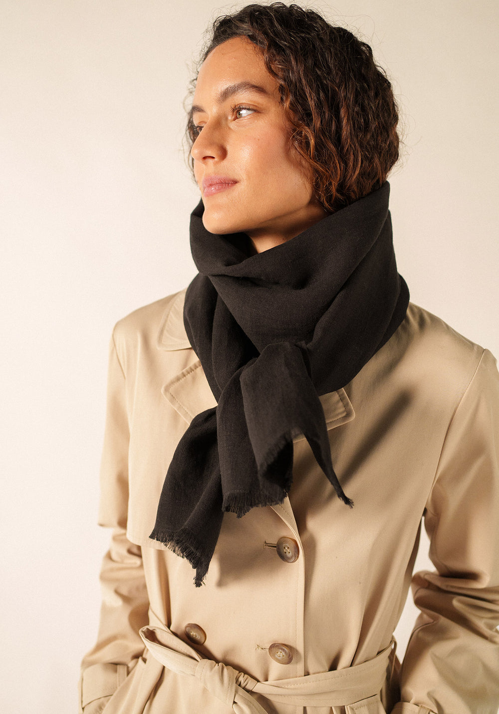 Linen scarf (NOIR)