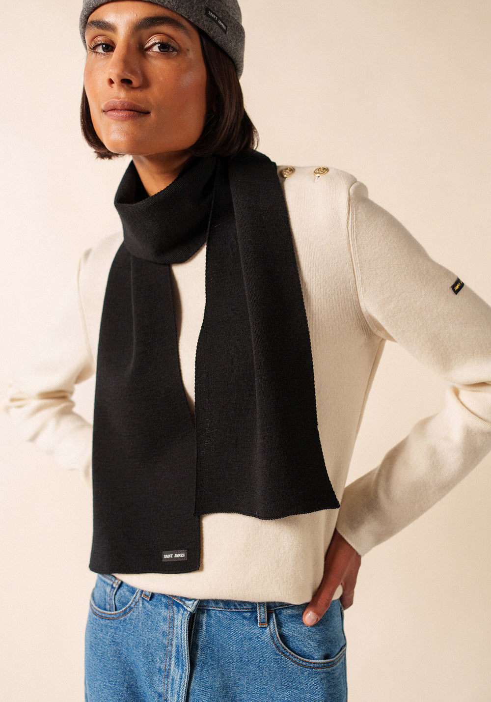 Plain scarf (NOIR)