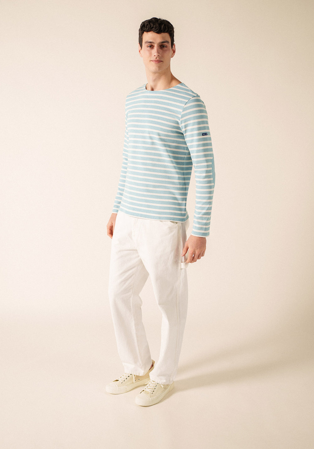 Méridien patches Breton shirt (NUANCE/NEIGE/NUANCE)