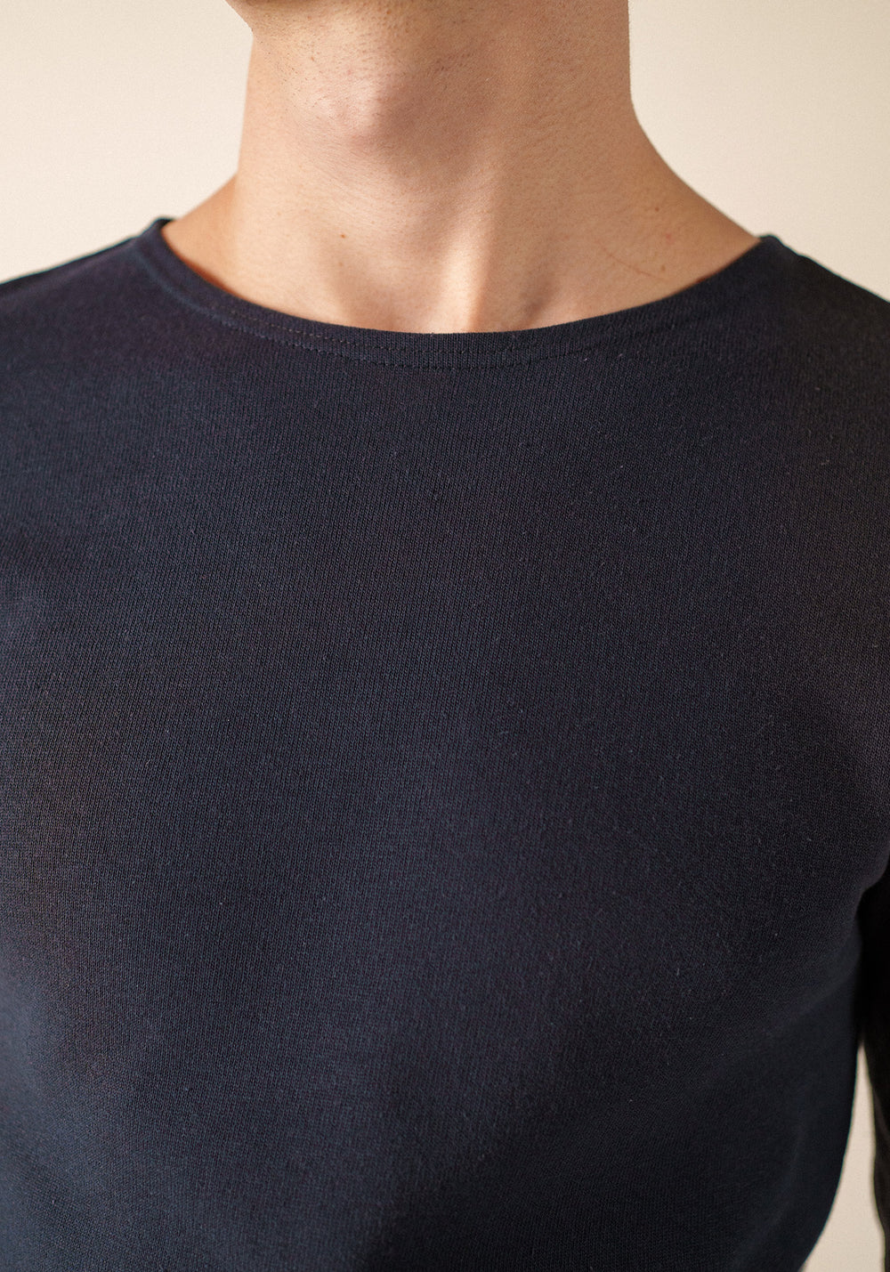 Méridien patches Breton shirt (NAVY/ECRU/NAVY)
