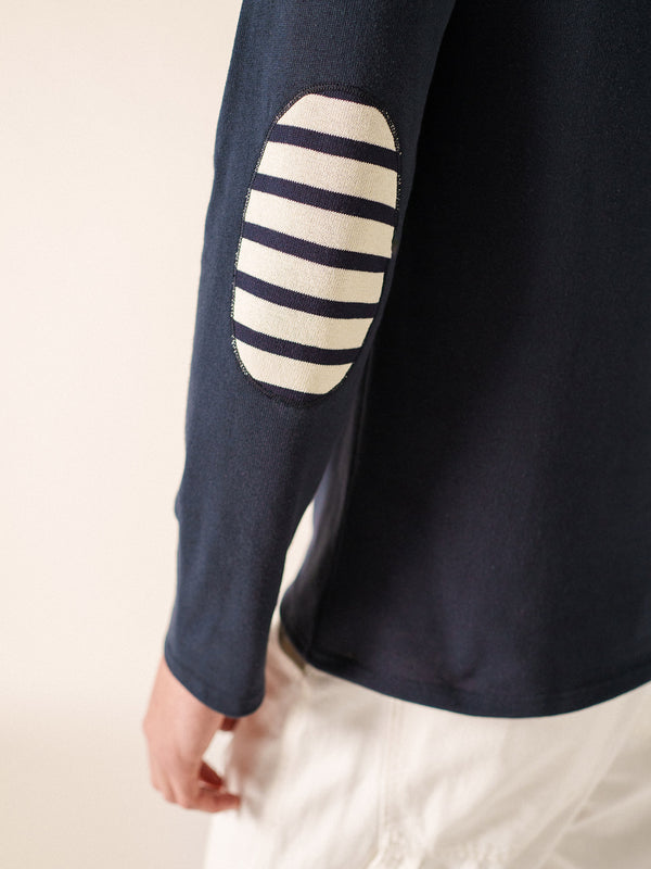 Striped elbow patches
