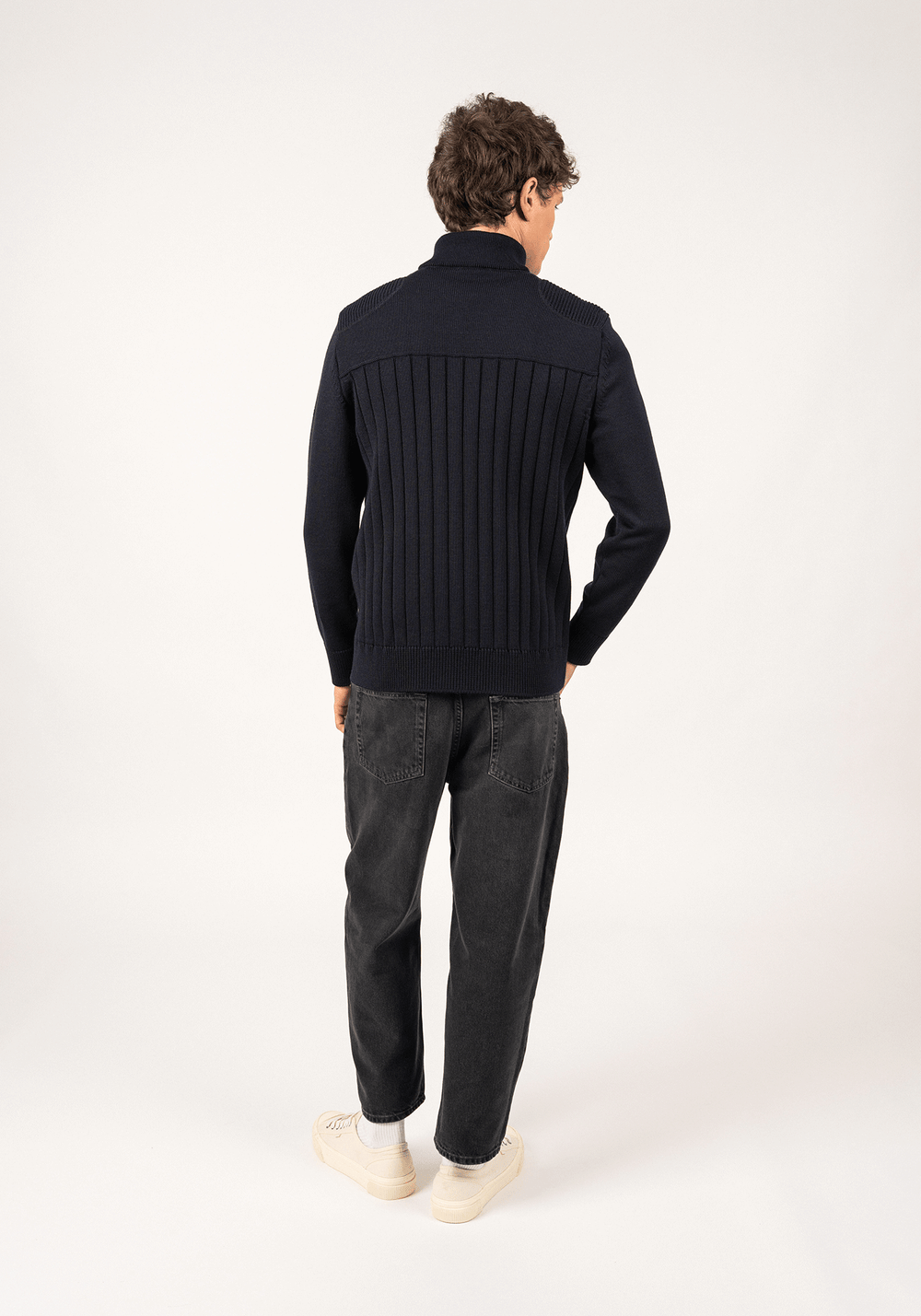 Calypso Réédit cardigan (NAVY/BLANC)