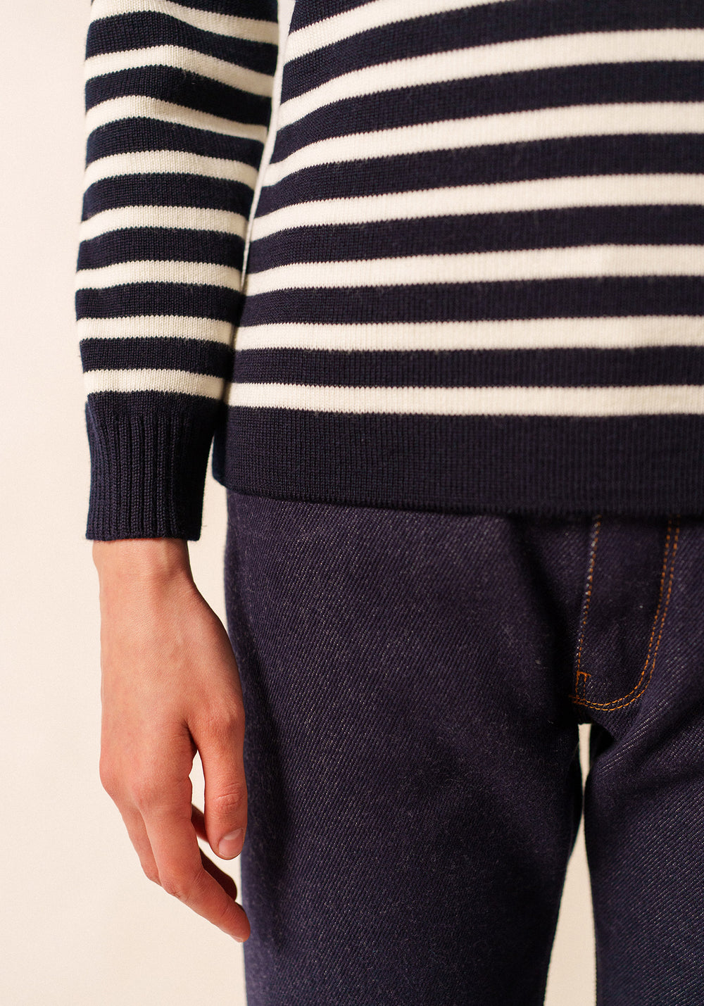 Rochefort sailor jumper (NAVY/ECUME)