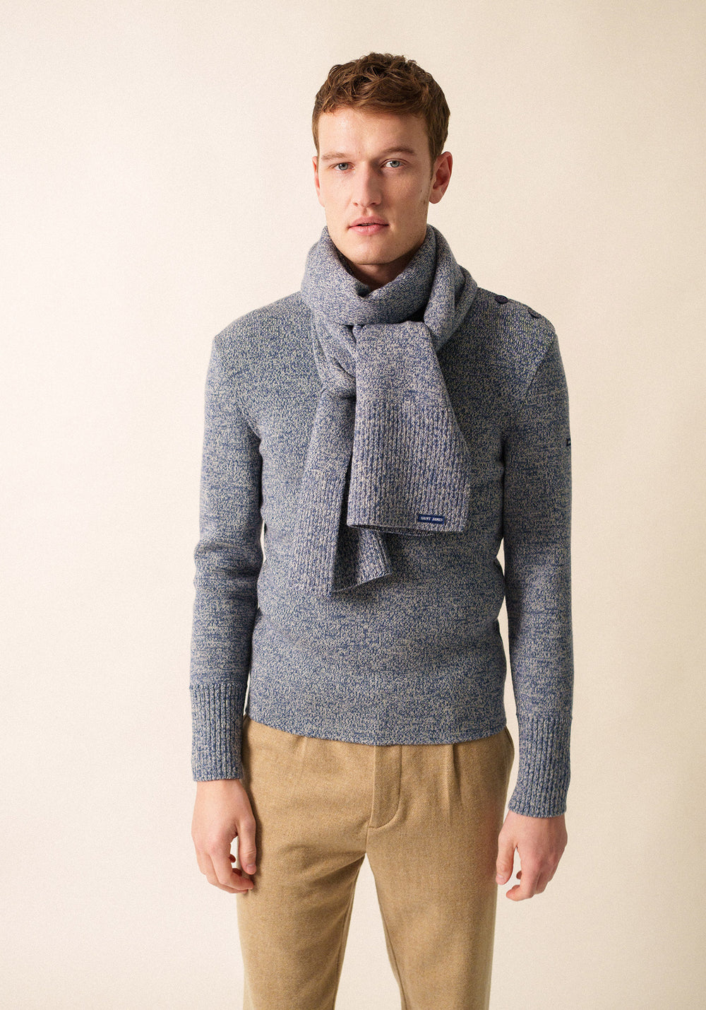 Bréauté scarf (JEAN/ECRU)
