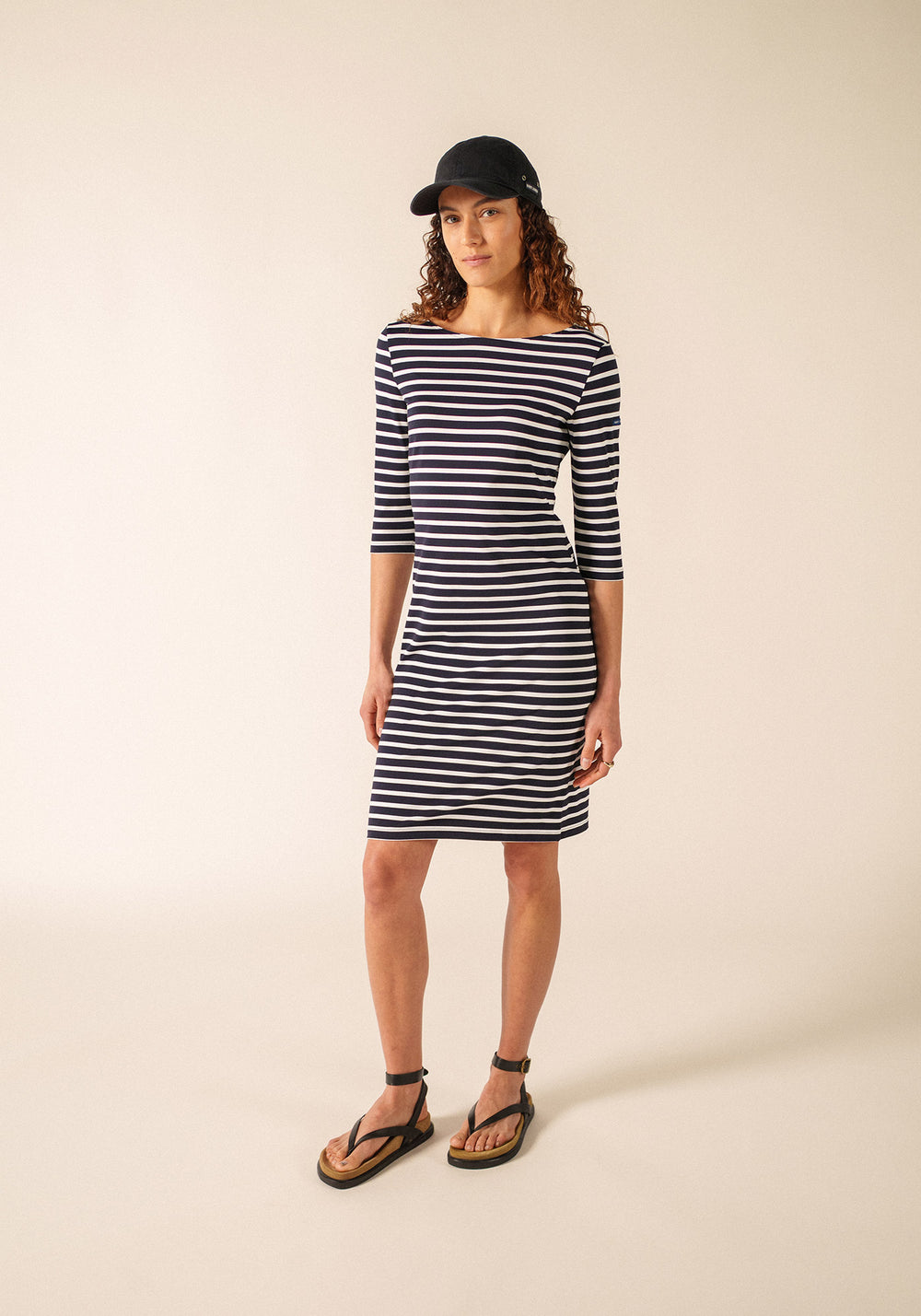 Propriano dress (NAVY/NEIGE)