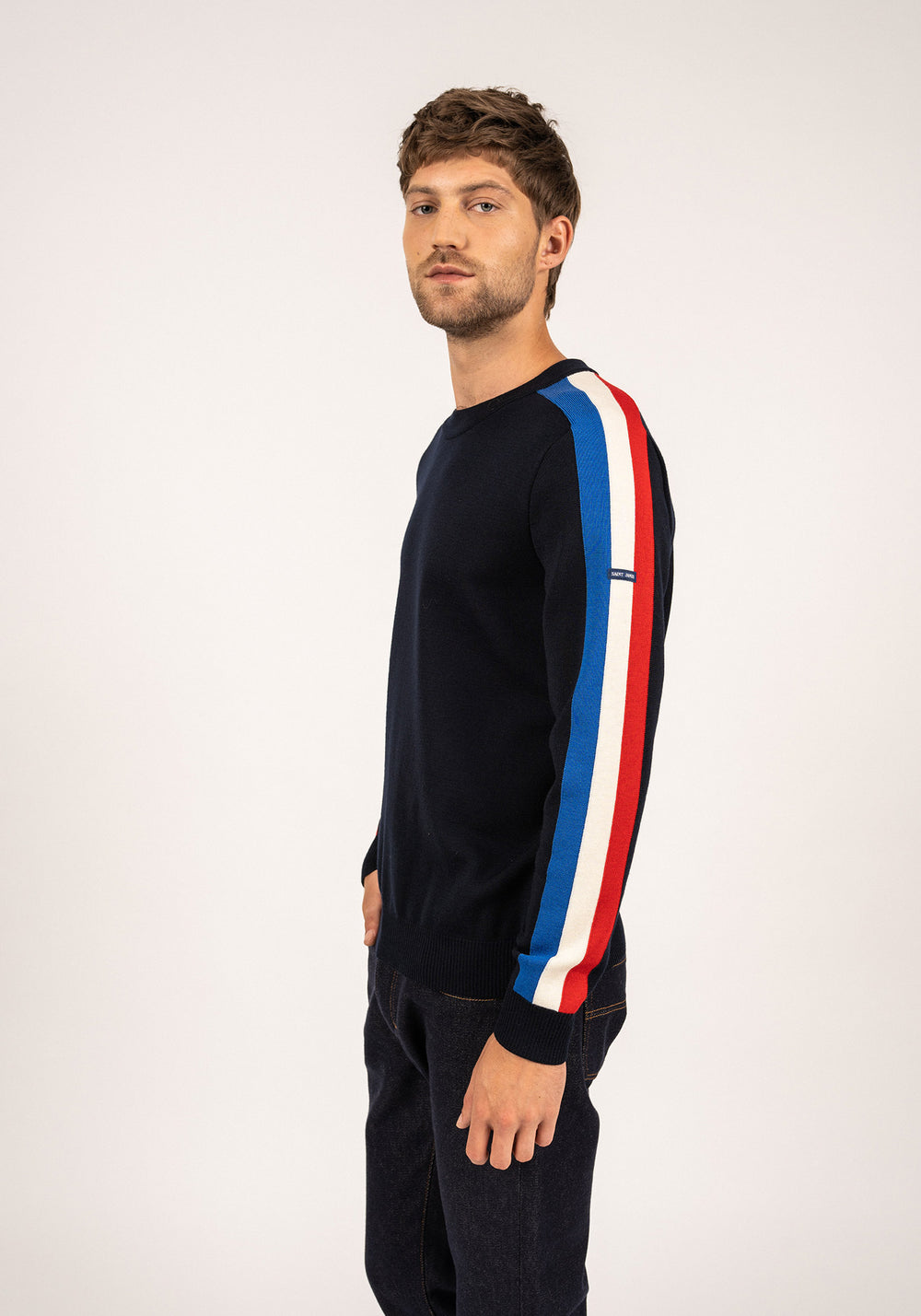 Raglan jumper x l'Elysée (NAVY/GITANE/ECUME/TULIPE)