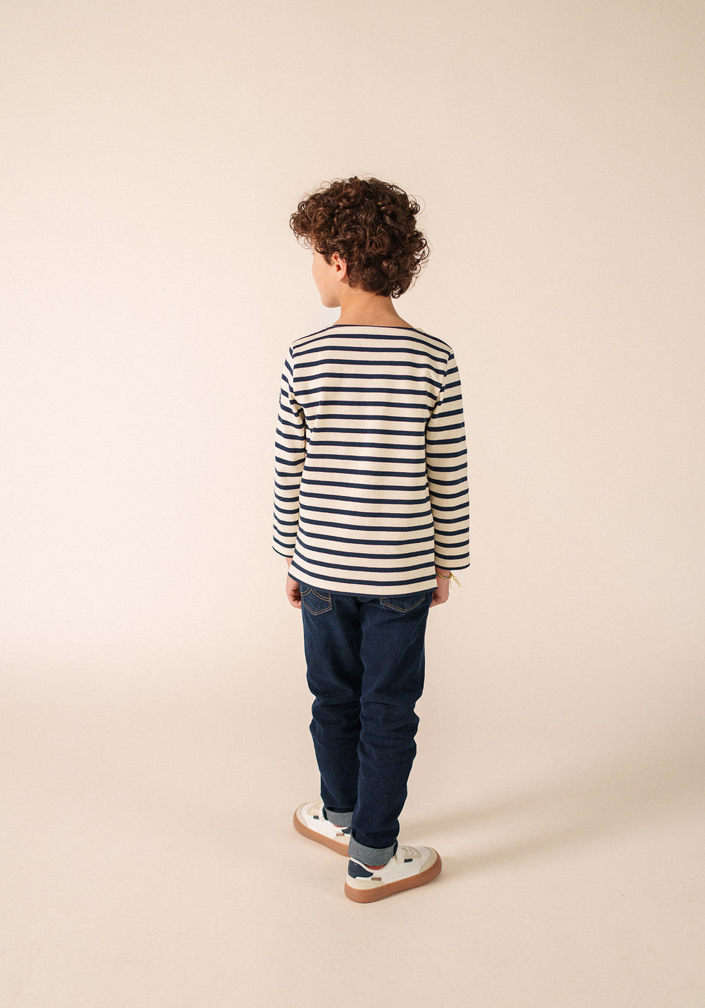 Méridien kid Breton shirt (ECRU/MARINE)