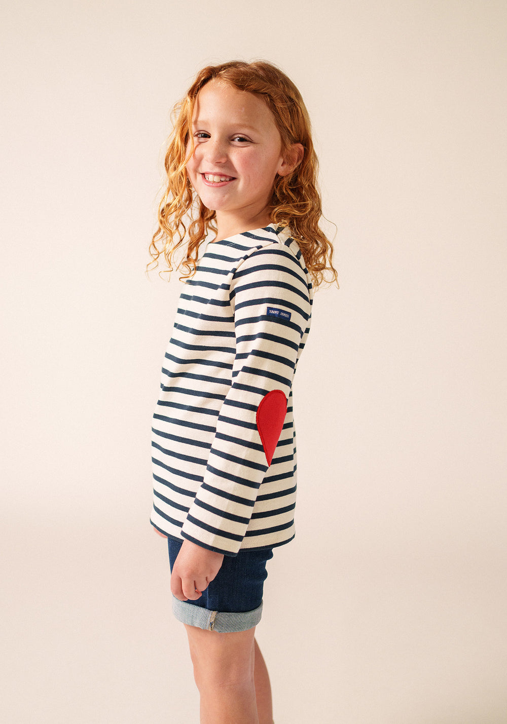 Vaujany kid Breton shirt (ECRU/MARINE)