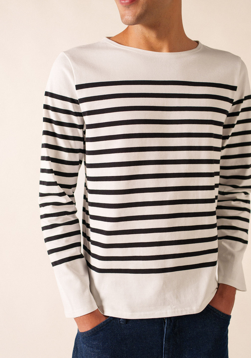 Naval sailor shirt (NEIGE/NOIR)