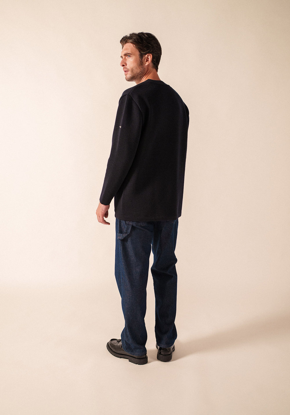 Yachting Réédit cardigan (NAVY)