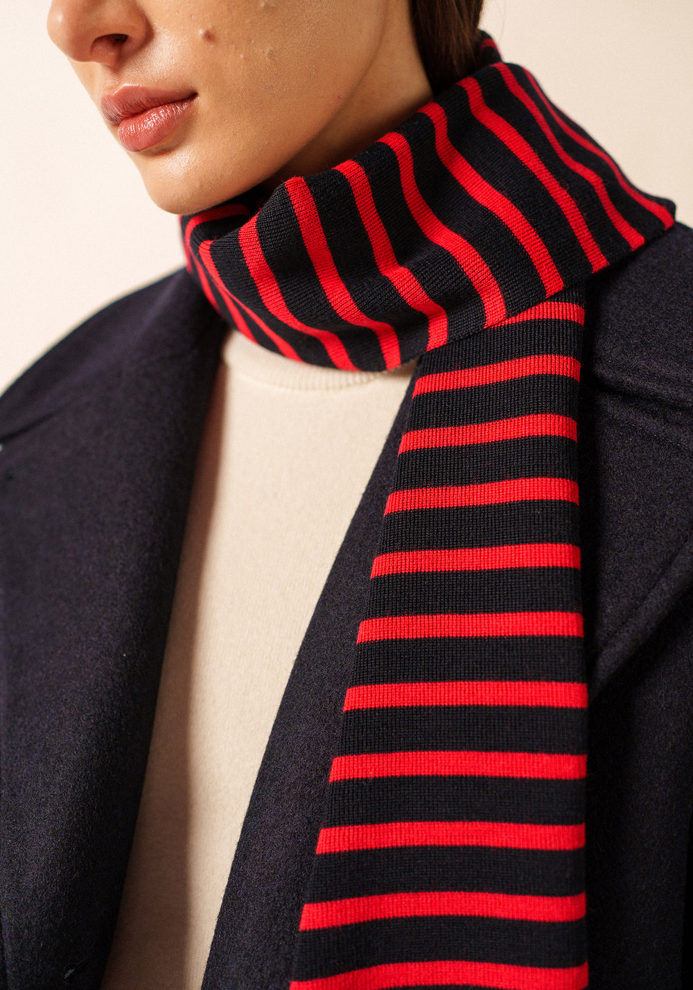 Duguay scarf (NAVY/TULIPE)