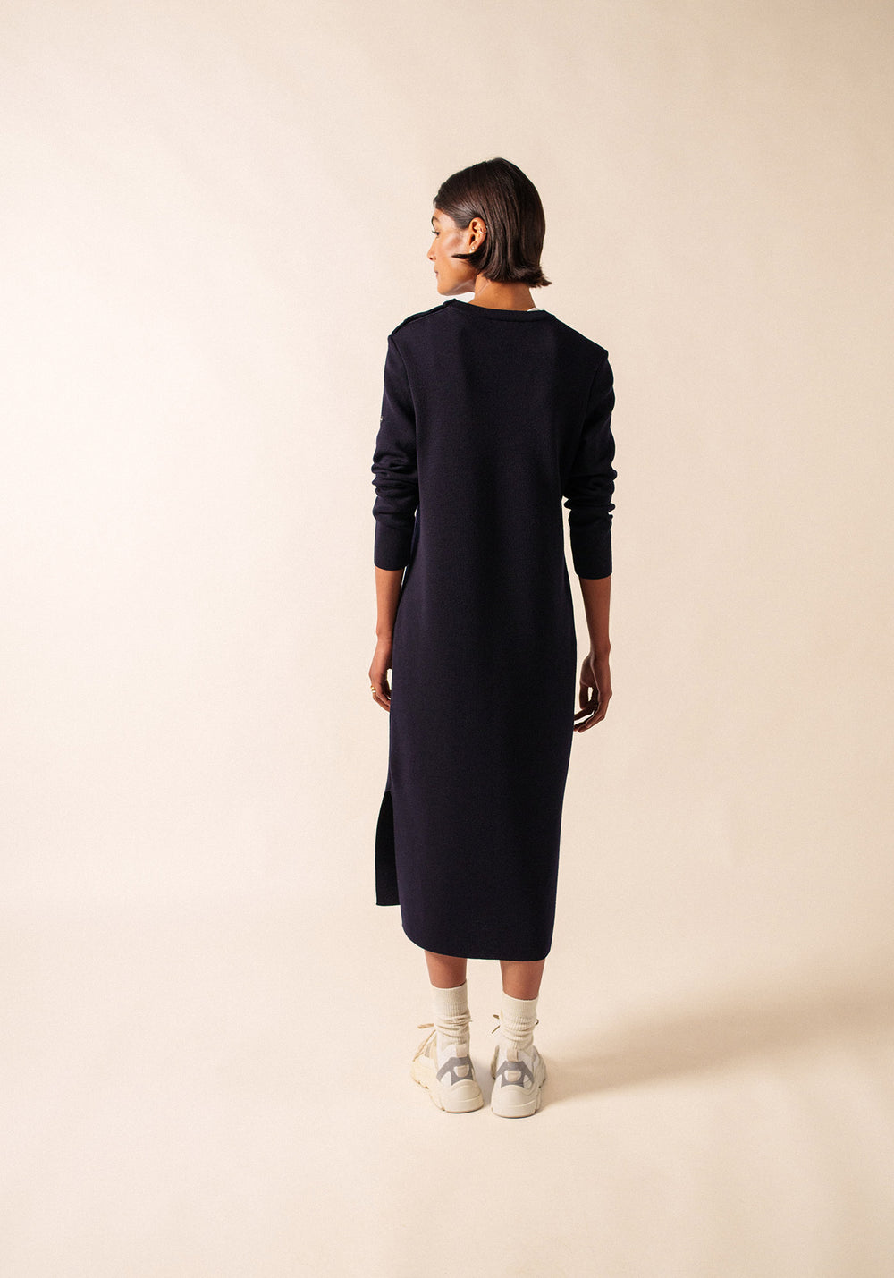 Marée long dress (NAVY)