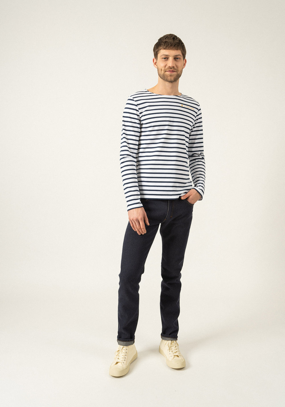 Minquiers Breton shirt x La Tour Eiffel (NEIGE/MARINE)