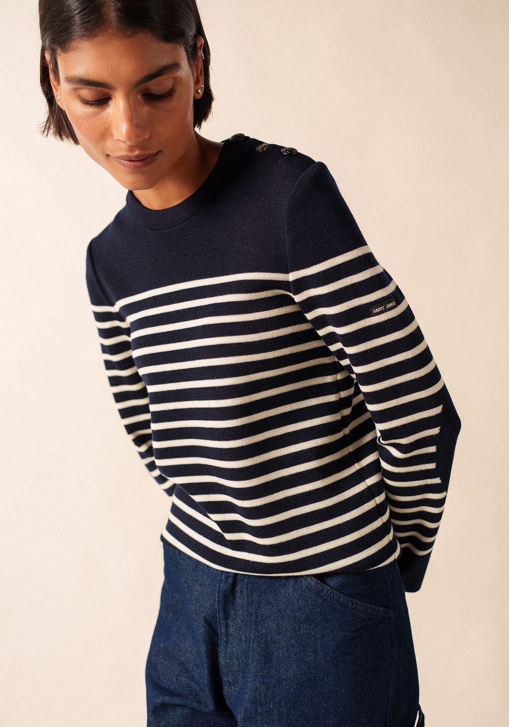 Brégançon sailor jumper (NAVY/ECUME)