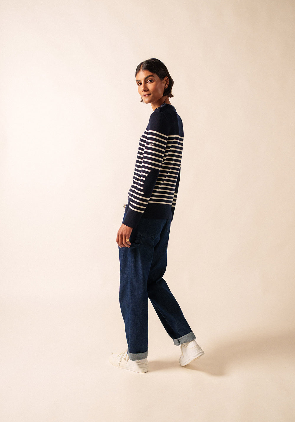Brégançon sailor jumper (NAVY/ECUME)