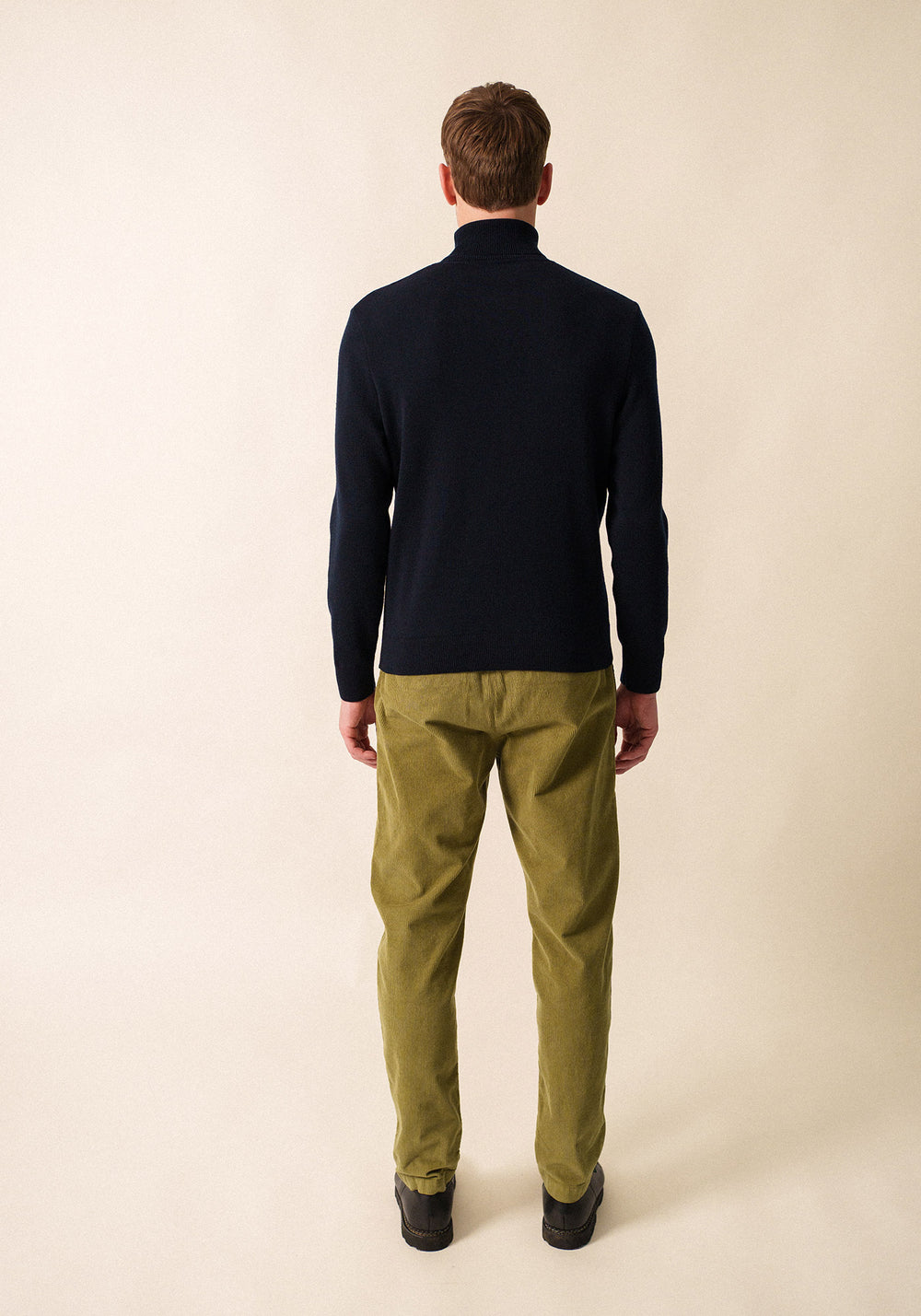 Houat High-neck Jumper - comfort fit, in wool (NAVY)