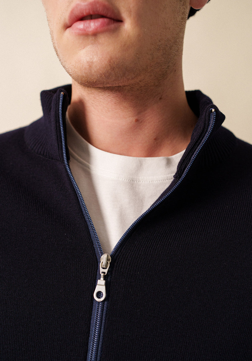 Tricolour cardigan x l'Elysée (NAVY/MULTICO)