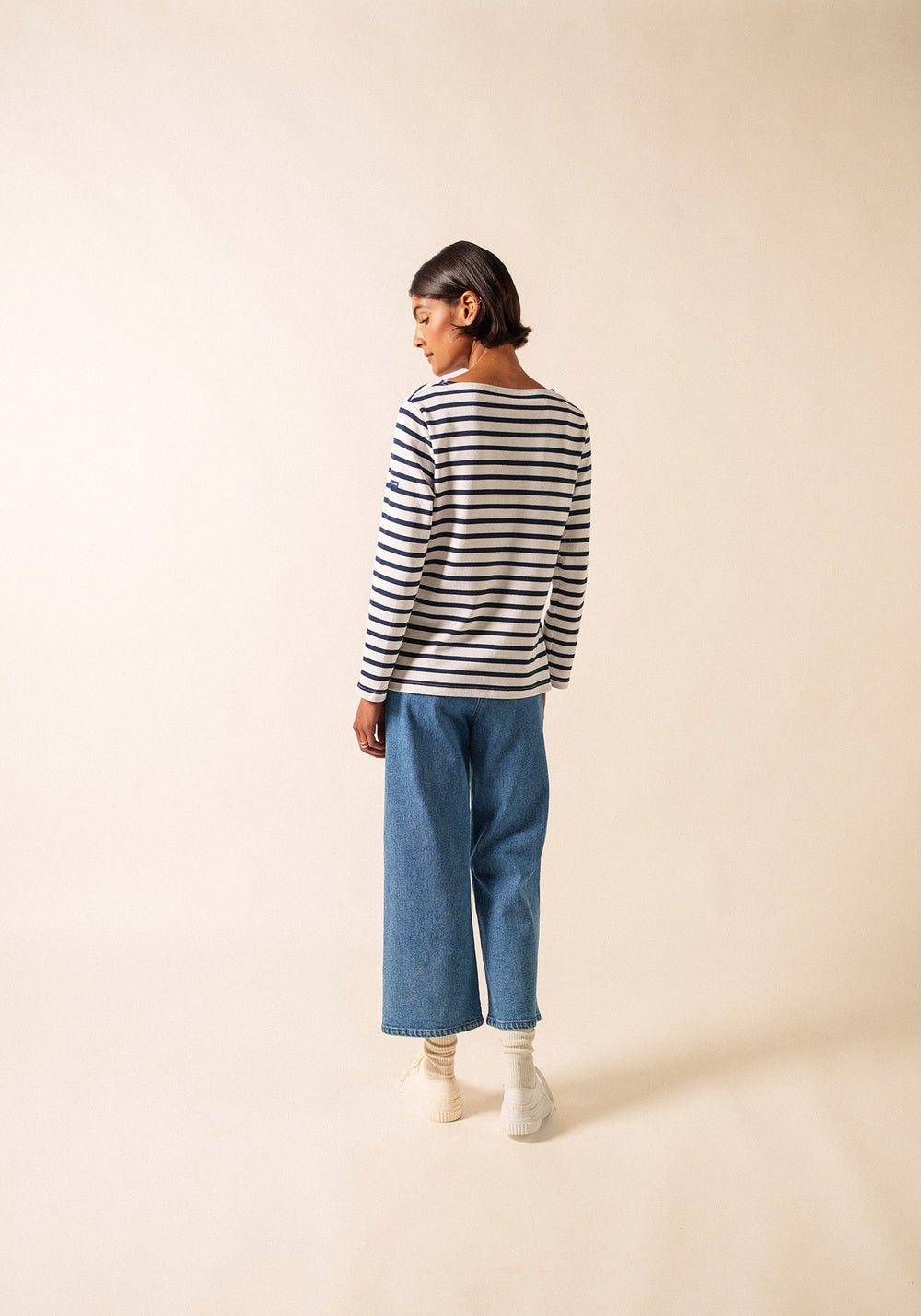 Méridame Breton shirt (NEIGE/MARINE)