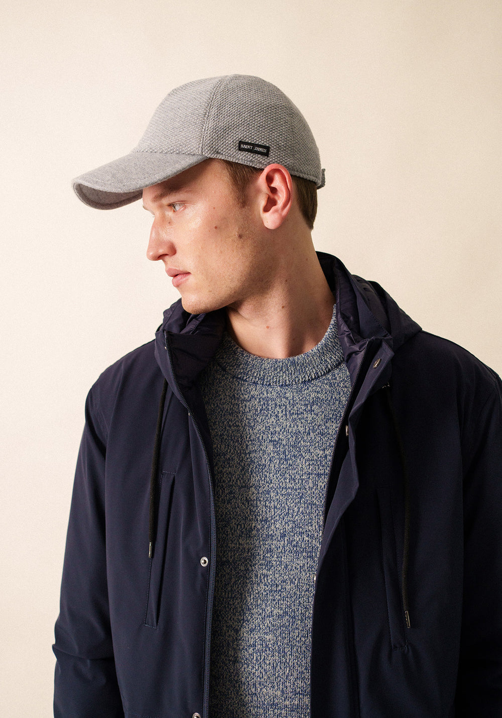 Knit Cap - in wool blend (GRIS)