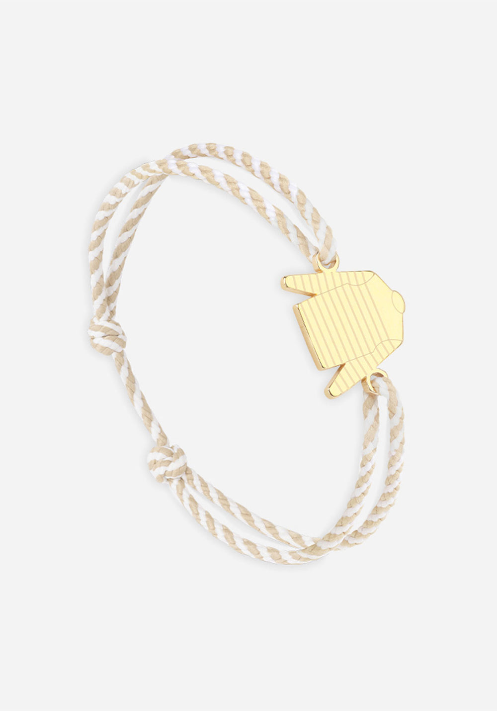 Breton shirt bracelet x Le Vent à la Française (OR/RAYE BLANC/BEIGE)