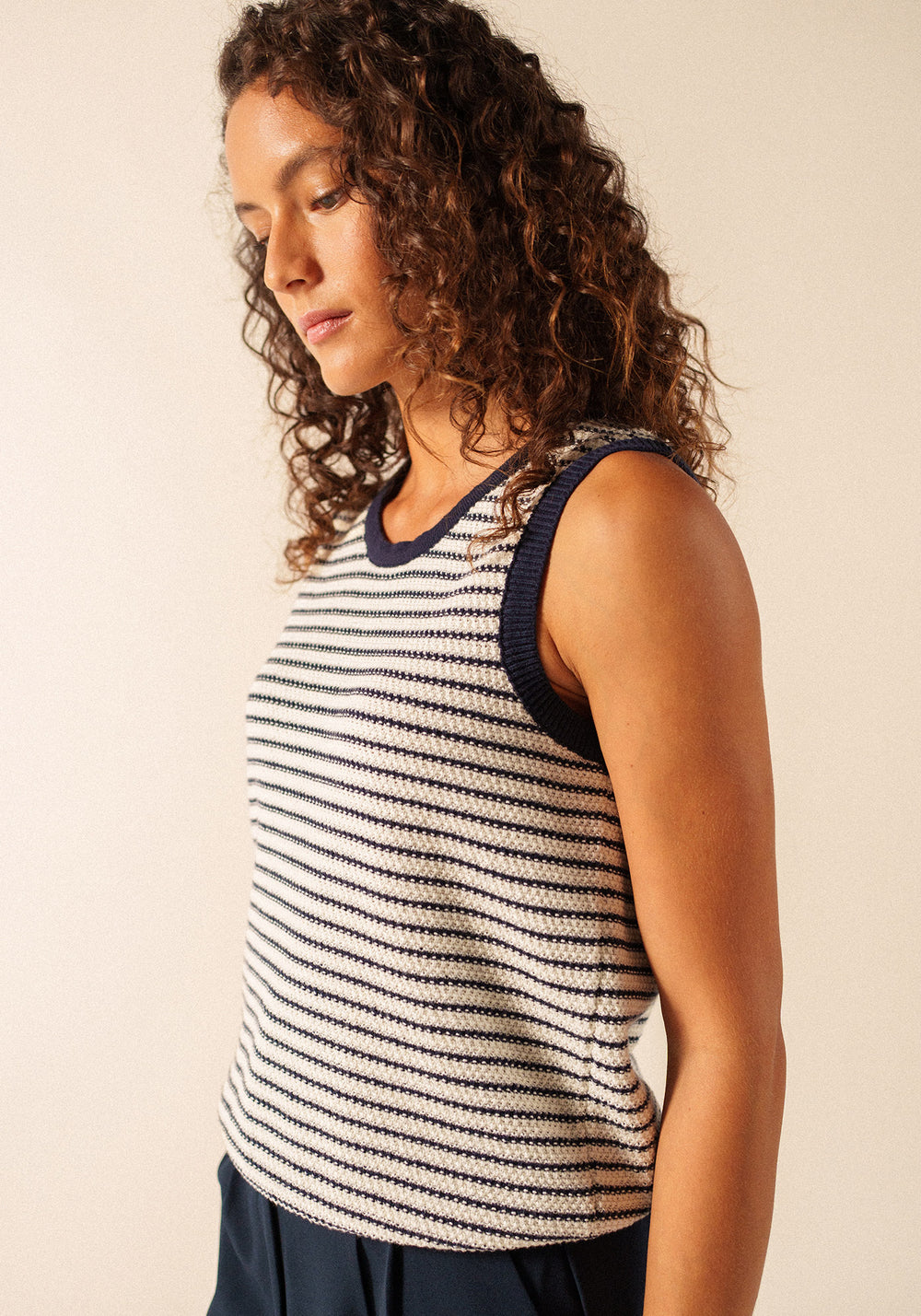 Massane Tank Top (ECUME/MARINE)