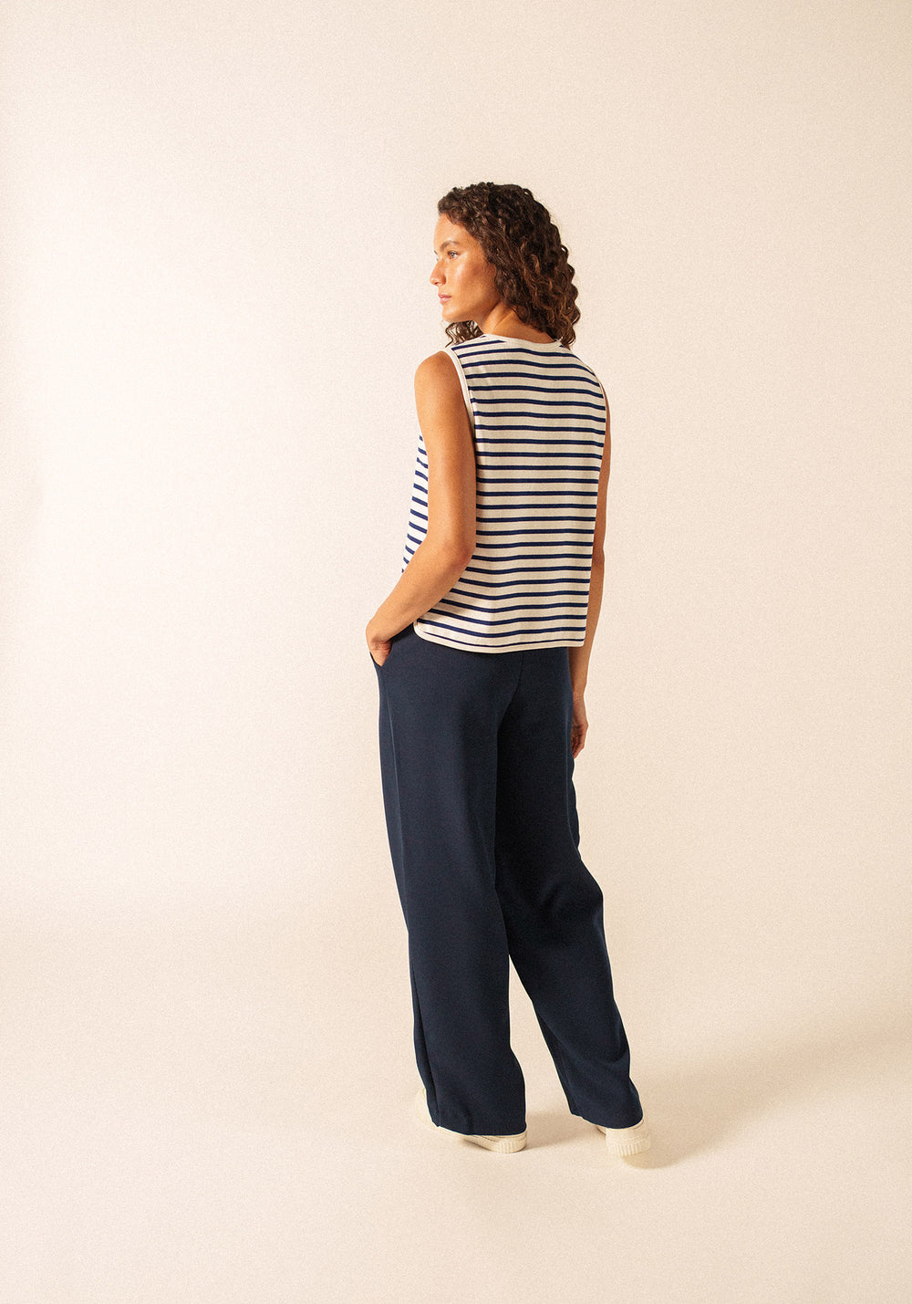 Gouville Vest (ECRU/MARINE)