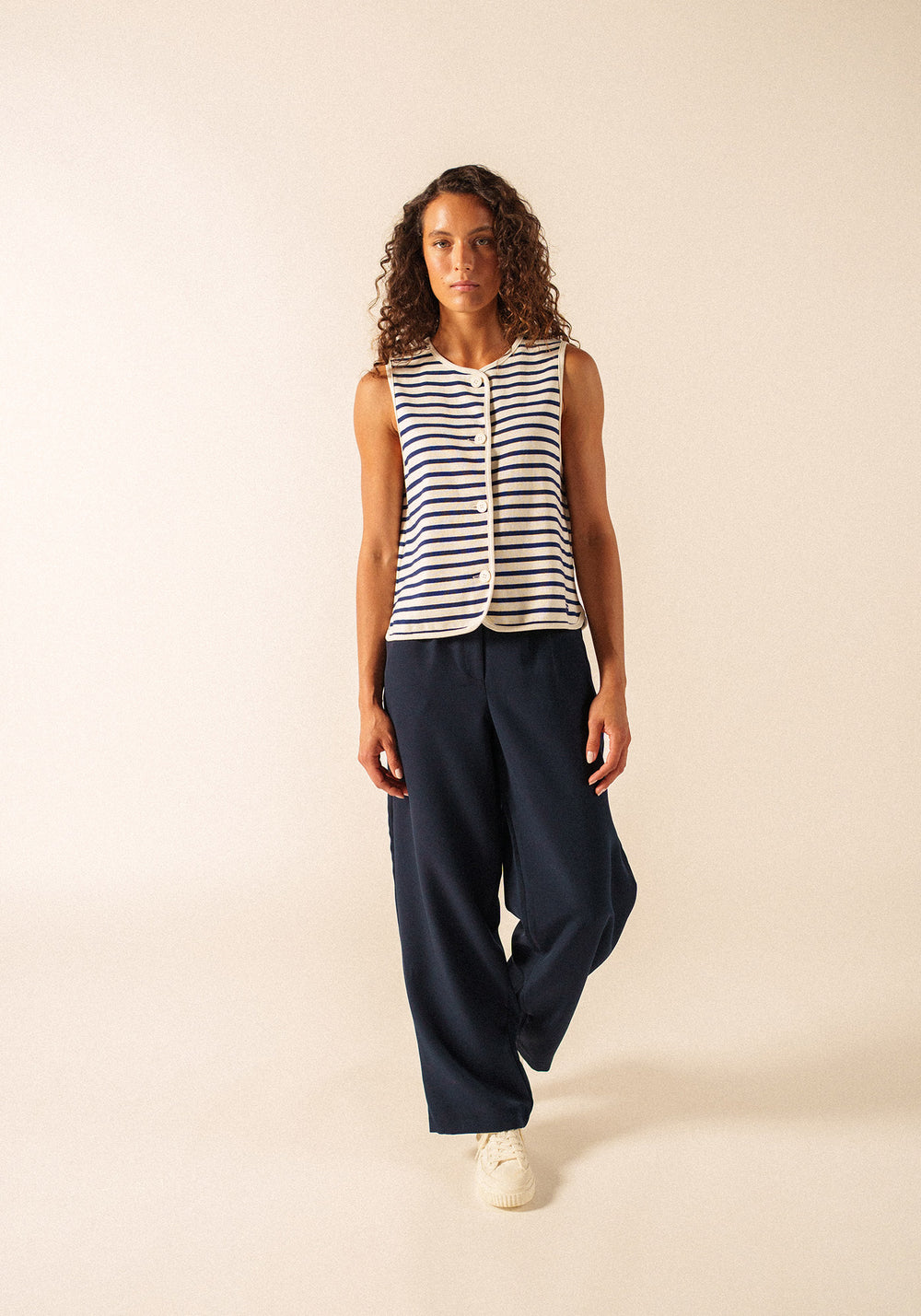 Gouville Vest (ECRU/MARINE)