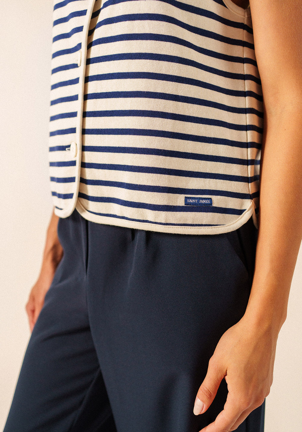 Gouville Vest (ECRU/MARINE)