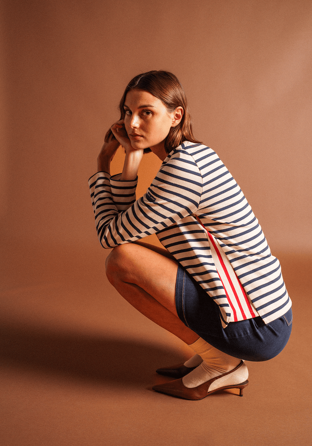 Saline Sailor Striped Shirt (ECRU/MARINE/TULIPE)