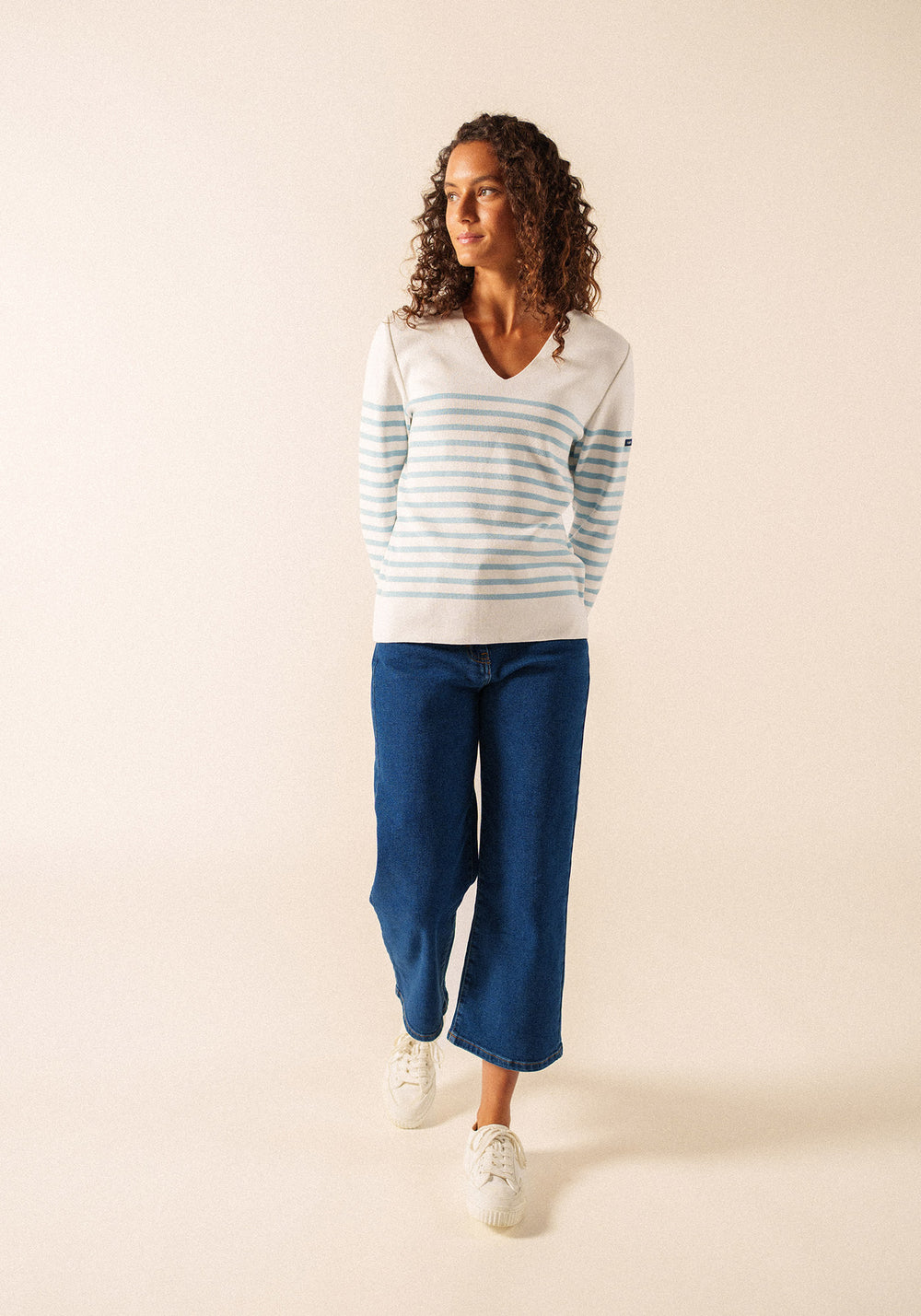 Bréhat Cotton Jumper (BLANC/NUANCE)