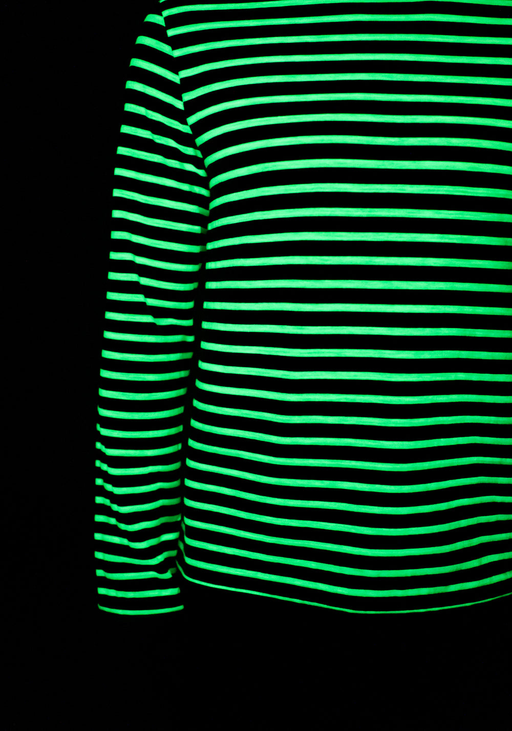 Glow-In-The-Dark Minquiers Striped Sailor Shirt - in cotton (NAVY/PHOSPHORESCENT)