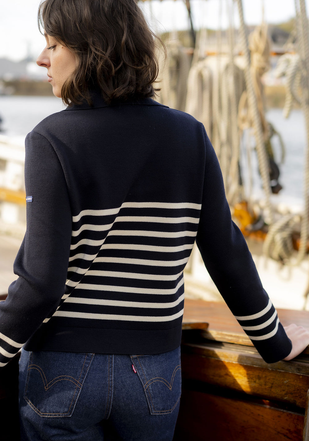 Striped Richelieu Jacket x Marine nationale (NAVY/ECUME)