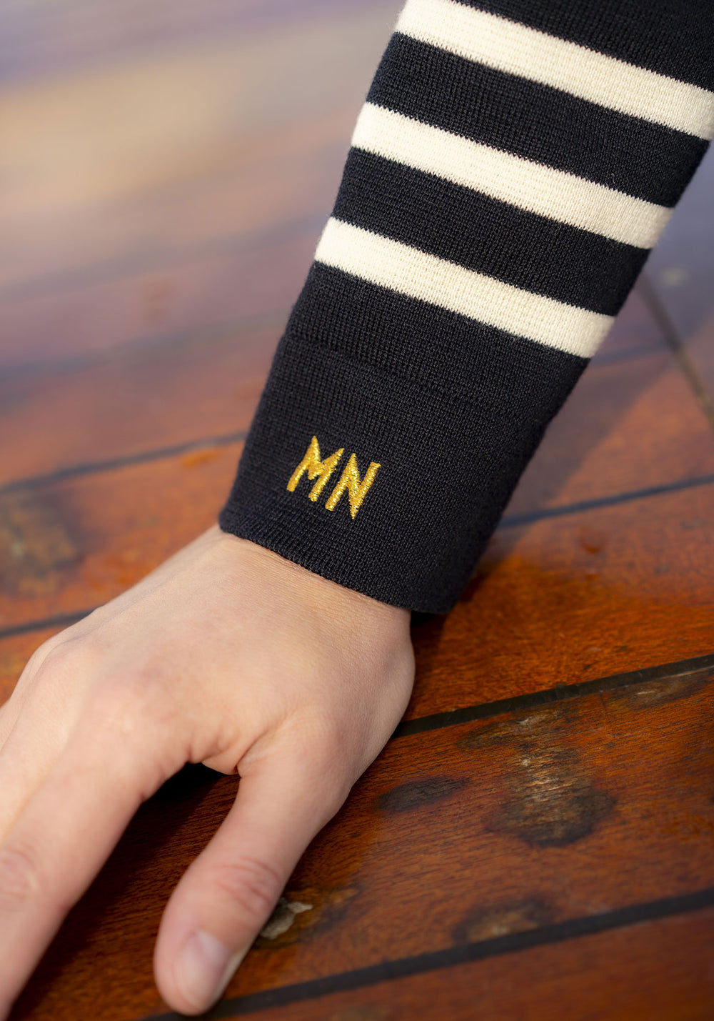 Striped Richelieu Jacket x Marine nationale (NAVY/ECUME)