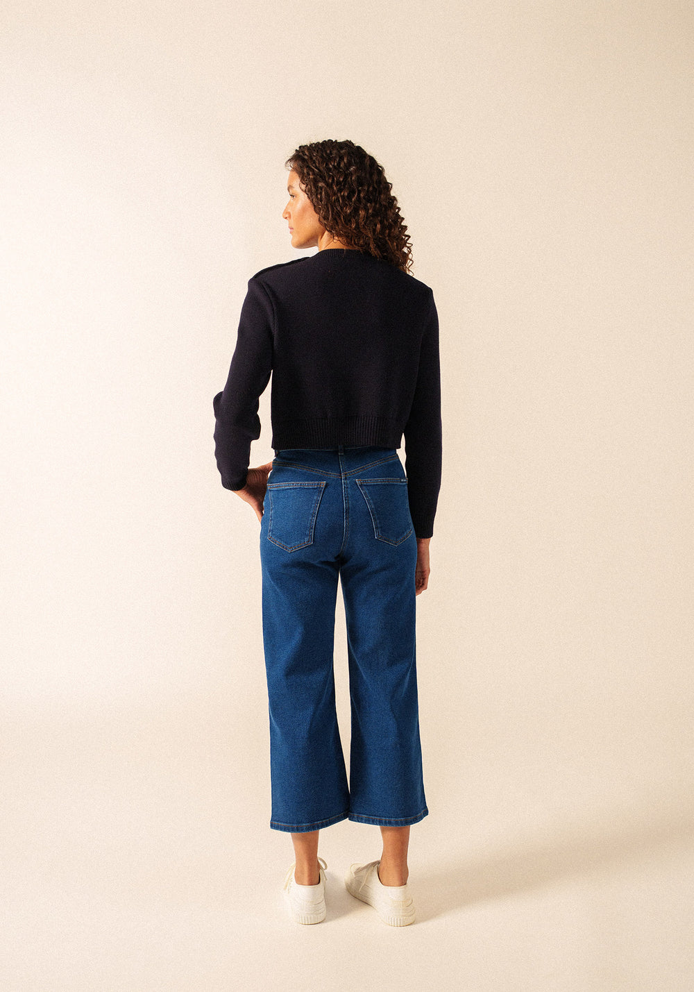 Cancale Crop Jumper (NAVY)