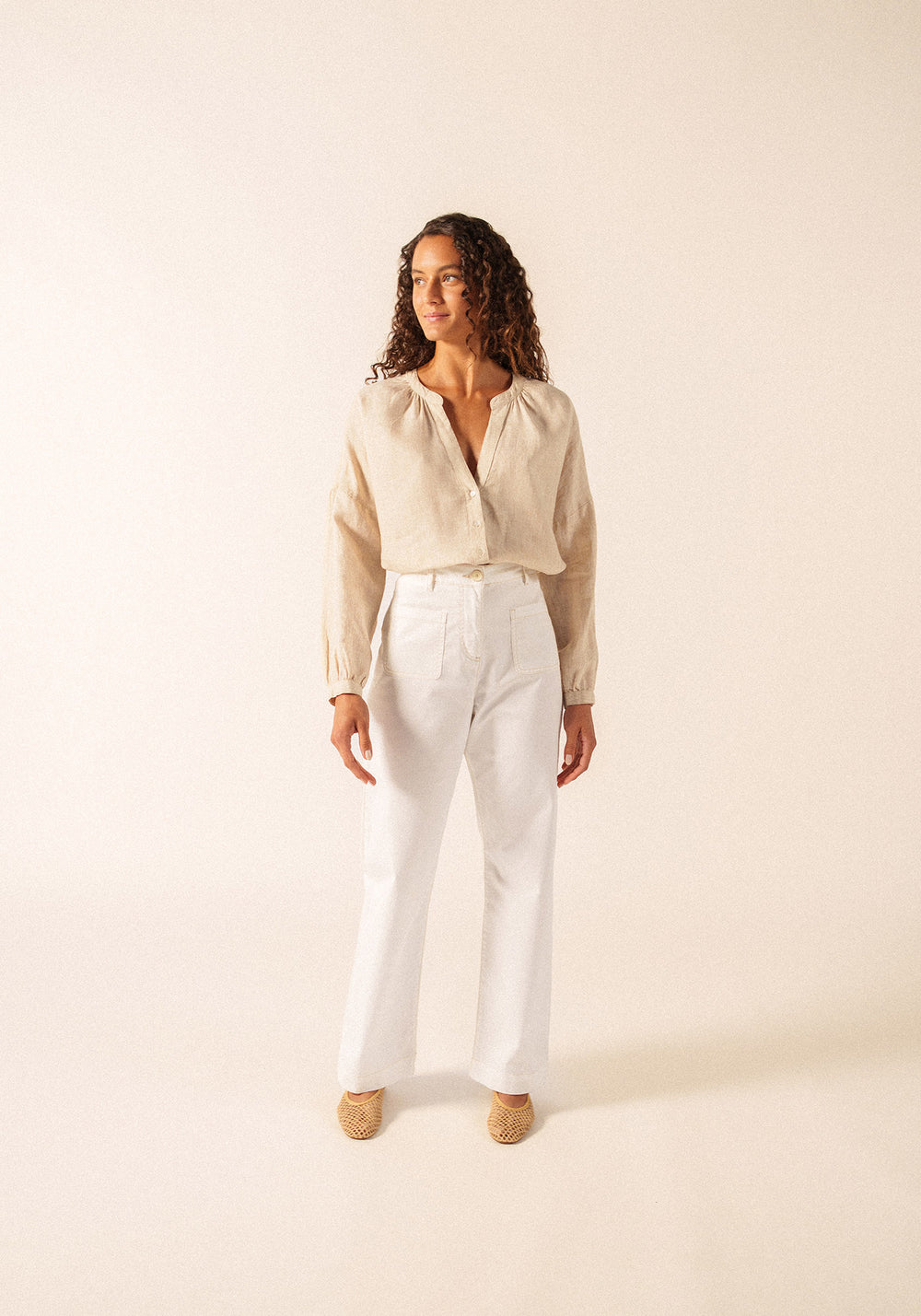 Charlotte Shirt (BLANC/EXPRESSO)