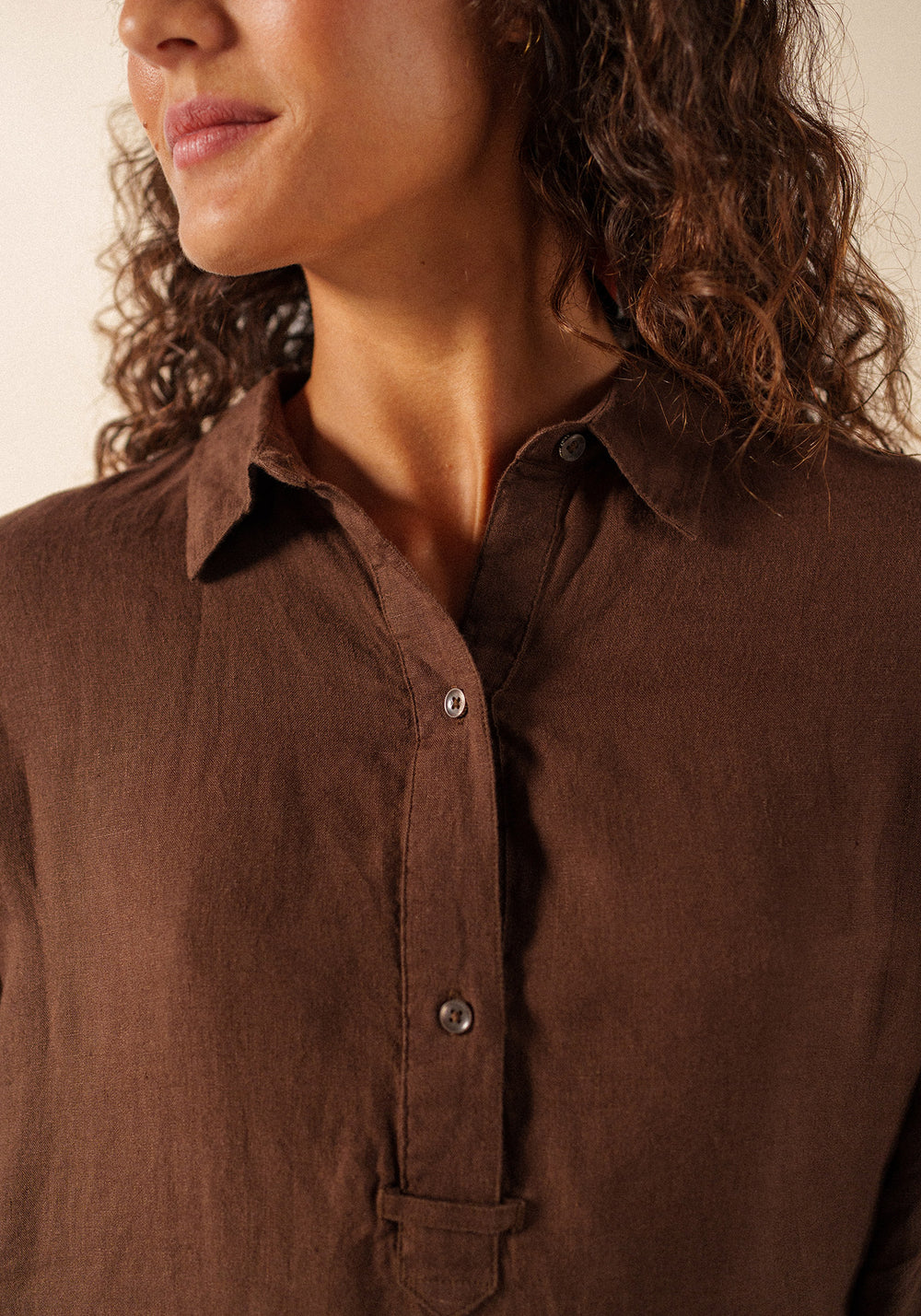 Léonie Linen Dress (EXPRESSO)