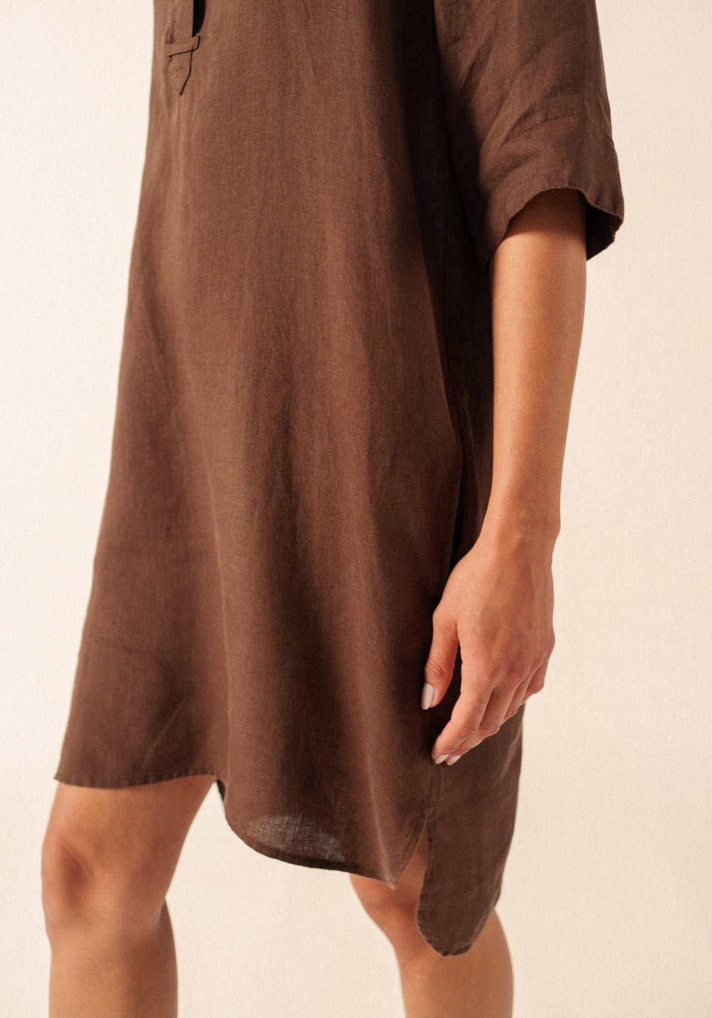 Léonie Linen Dress (EXPRESSO)