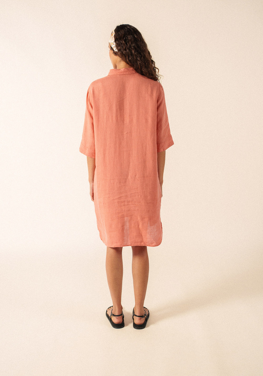 Léonie Linen Dress (ARGILE)