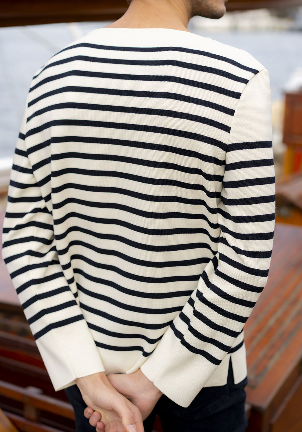 Aconit x Marine nationale Breton Shirt (ECRU/MARINE)