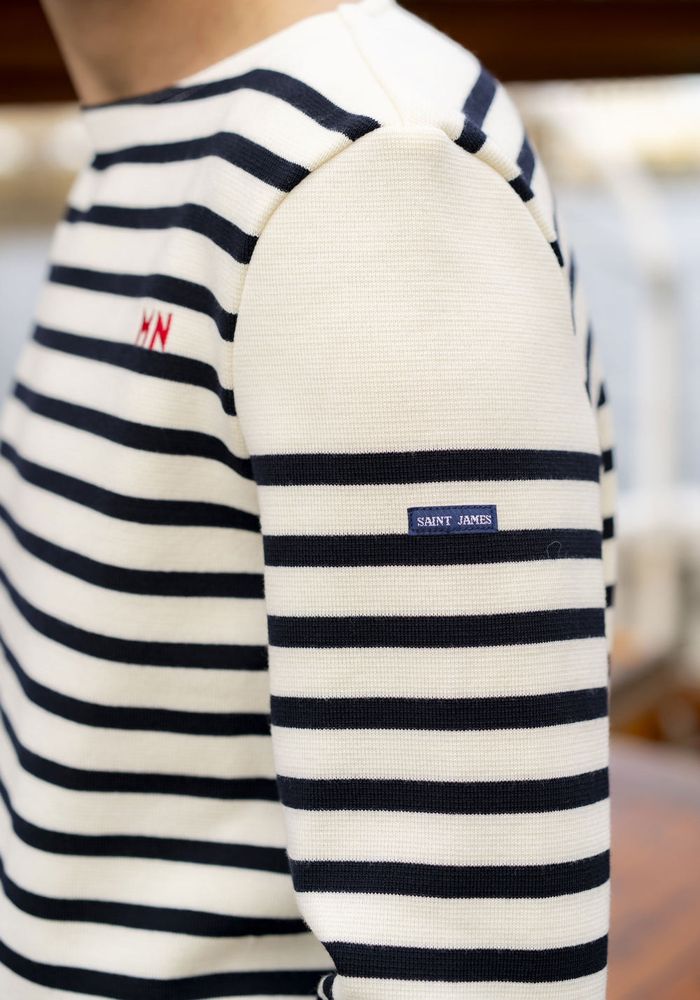 Aconit x Marine nationale Breton Shirt (ECRU/MARINE)