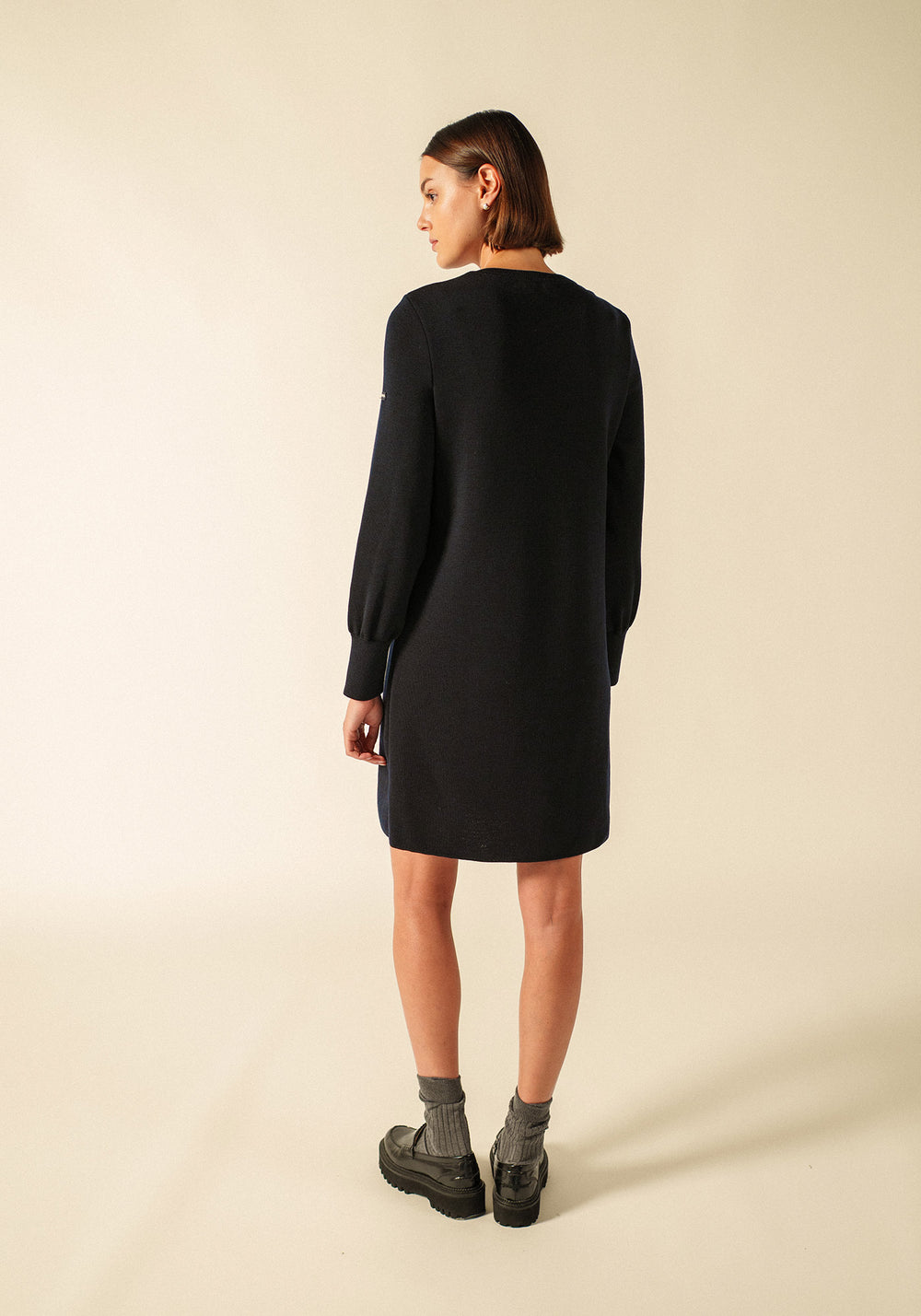 Sana dress x Isabelle Ballu (NAVY/ECUME)