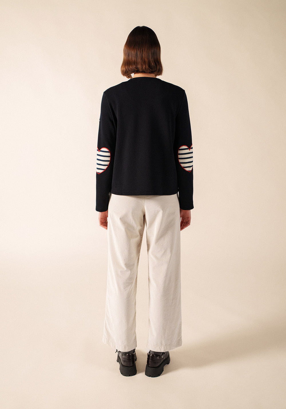 Vaujany Cardigan (NAVY/ECRU/TULIPE)