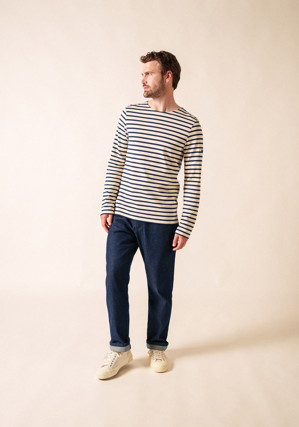 Méridien Breton shirt (ECRU/MARINE)