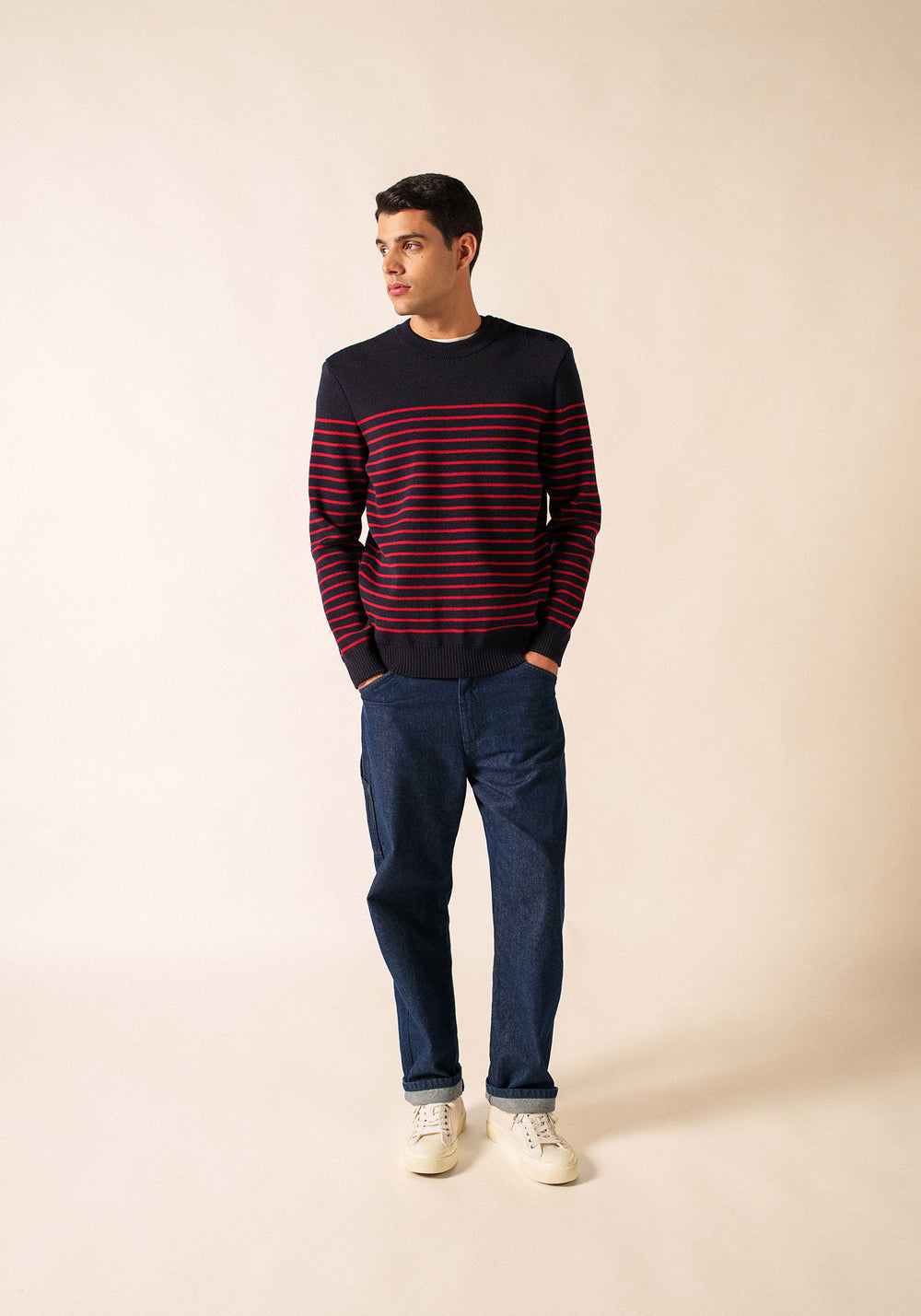 Binic sailor jumper (NAVY/MEDOC)