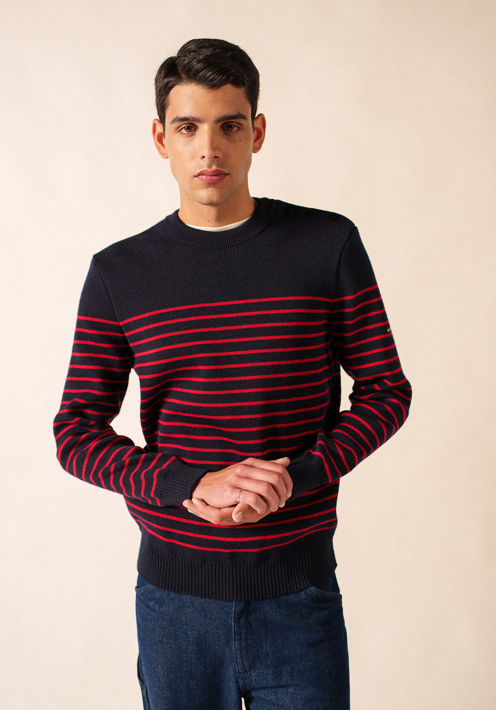 Binic sailor jumper (NAVY/MEDOC)