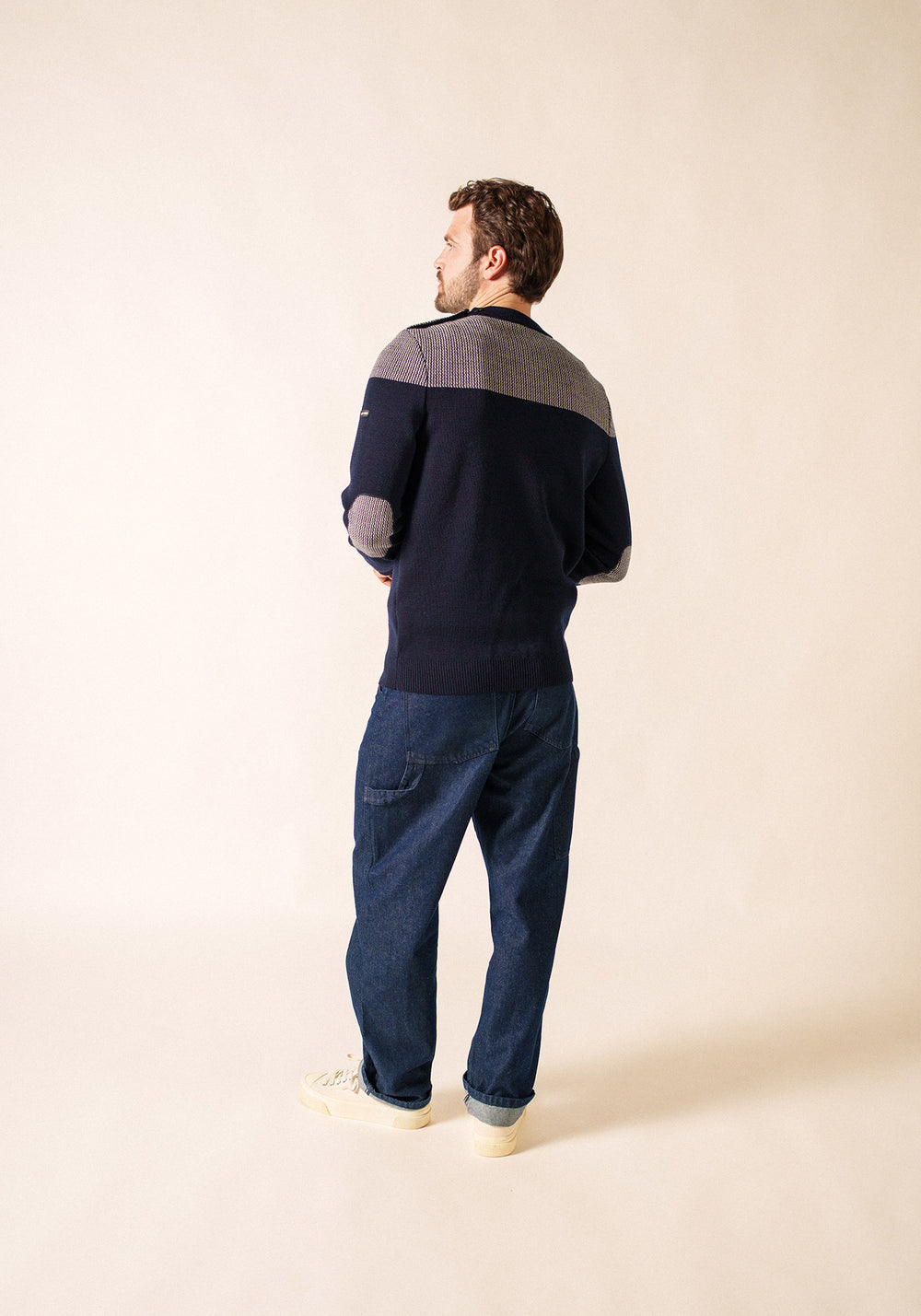 Dinan bicolore salior jumper (MARINE/ECRU)