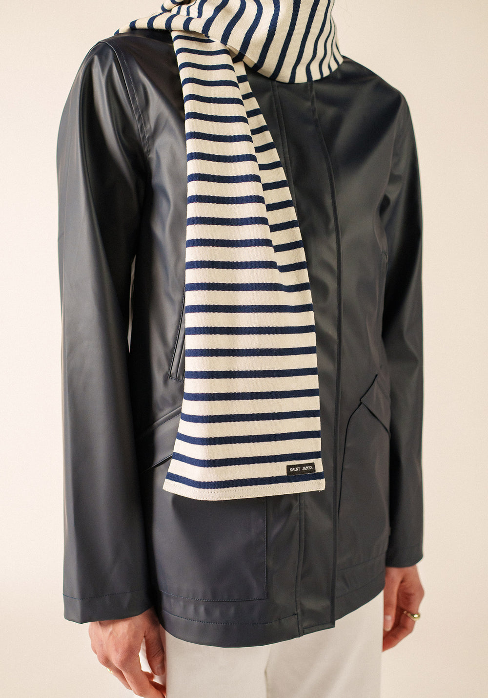 Adam scarf (ECRU/MARINE)