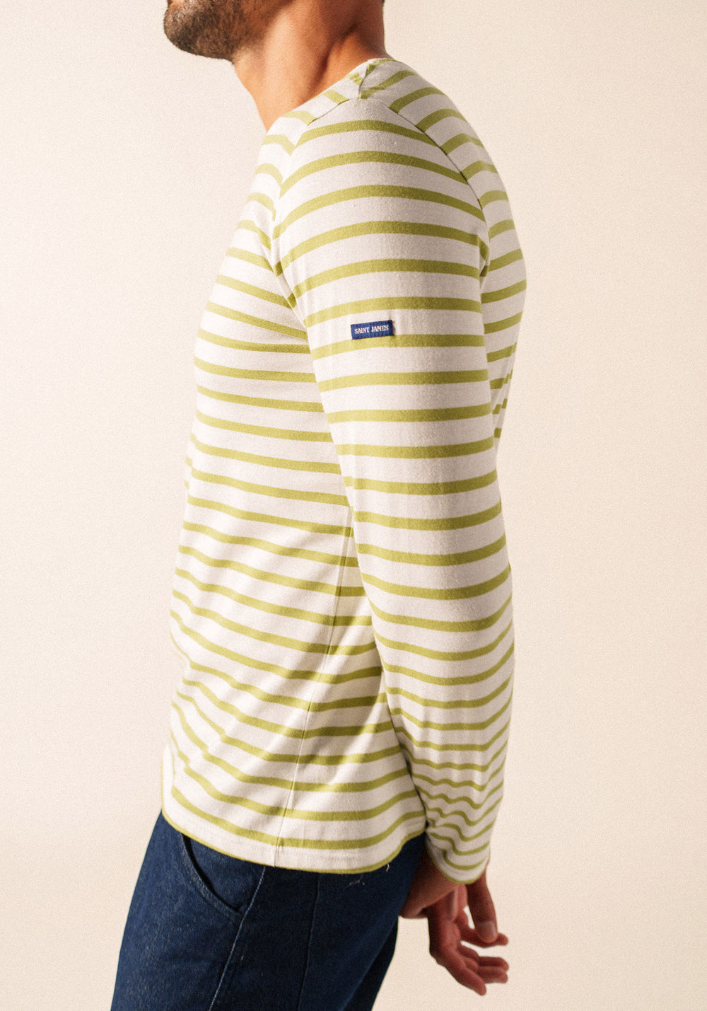 Minquiers Breton shirt (NEIGE/OIL)