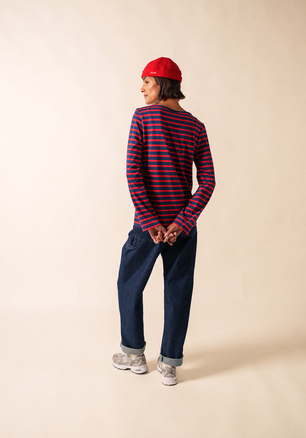 Minquiers Breton shirt (MARINE/TULIPE)