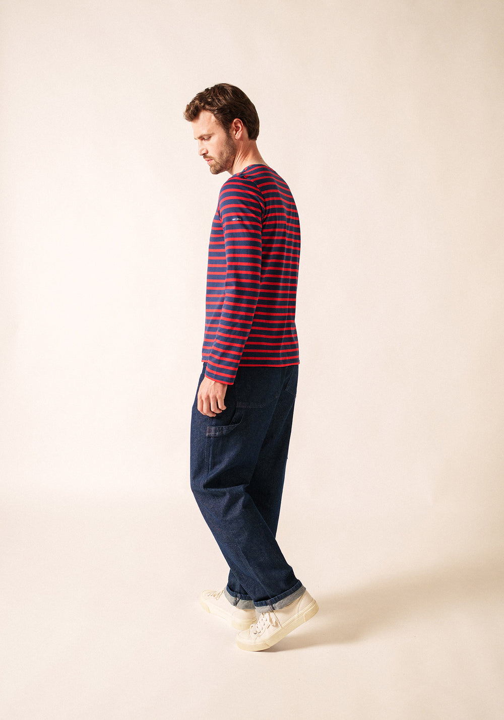 Minquiers Breton shirt (MARINE/TULIPE)